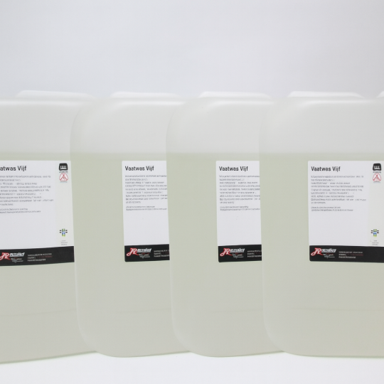 Renselaar Vaatwas vijf
6 cans a 20 liter = totaal 120liter