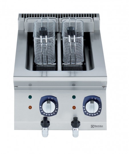 FRITEUSE 2x5 L, INTERNE ELEMENTEN, 400 MM, TOPMODEL, ELEKTRISCH
